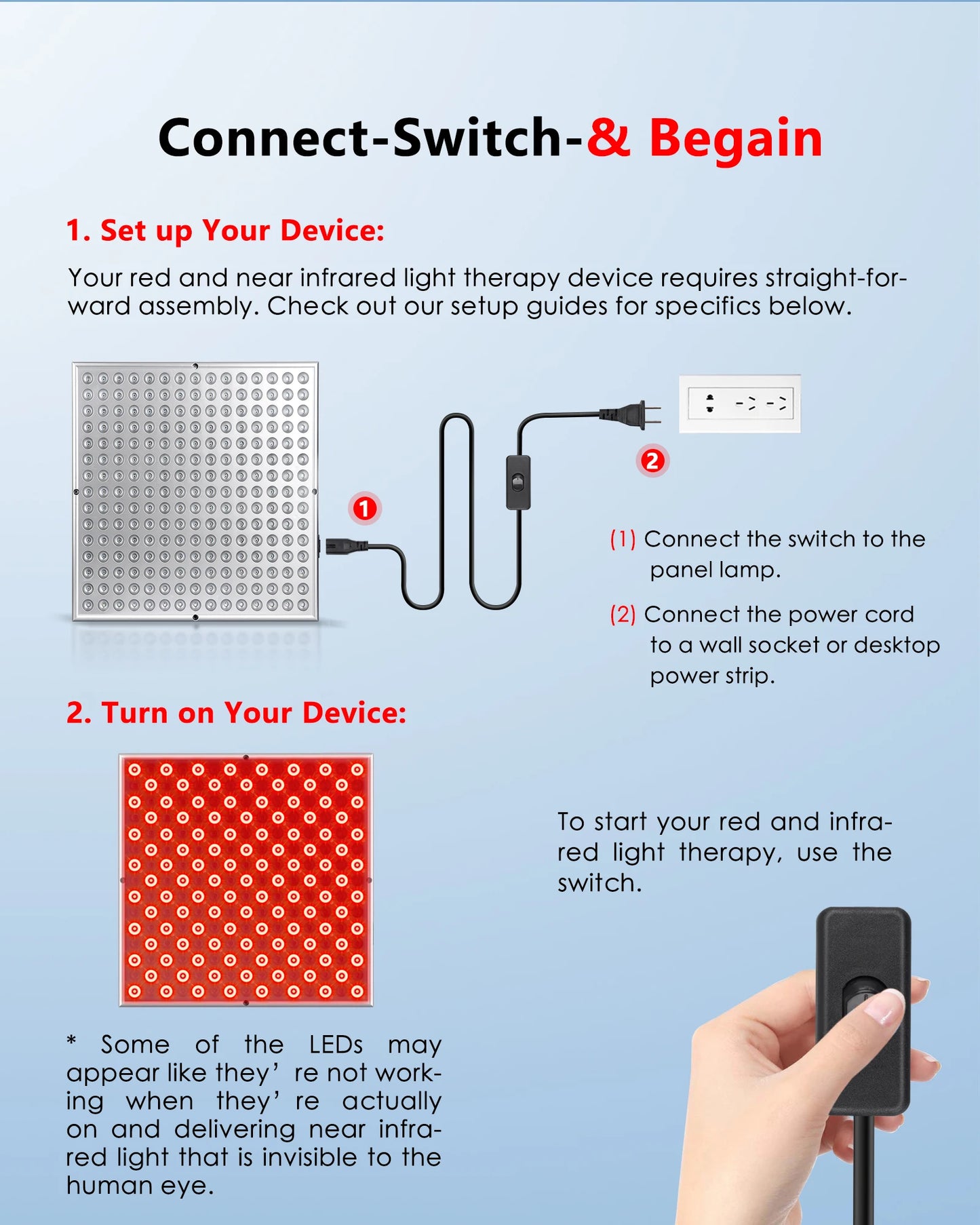 RedVexLabs™ LED Red Light Therapy Panel